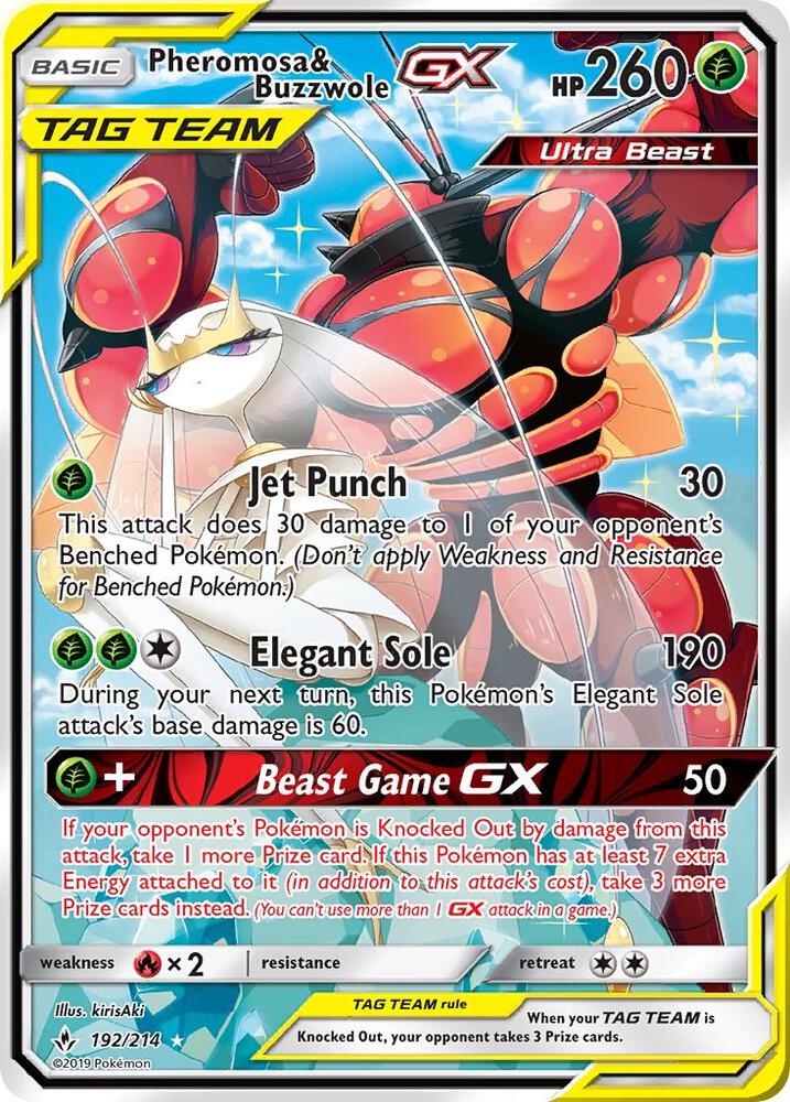 Pheromosa & Buzzwole GX 192/214 (SM - Unbroken Bonds) - Holofoil