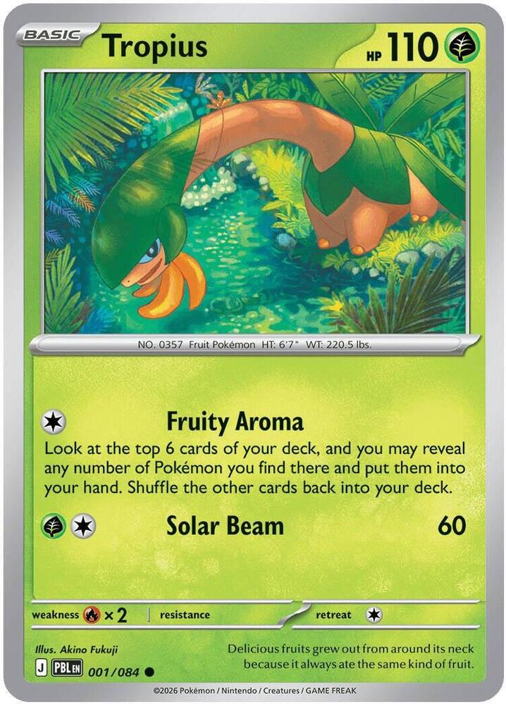 Tropius 001/084 (ME05: Pitch Black) - Reverse Holofoil