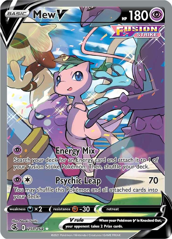 Mew V 251/264 (SWSH08: Fusion Strike) - Holofoil