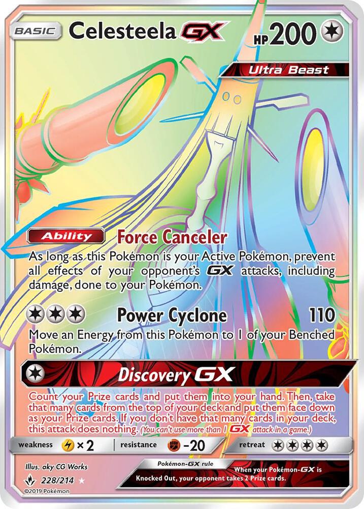Celesteela GX 228/214 (SM - Unbroken Bonds) - Holofoil