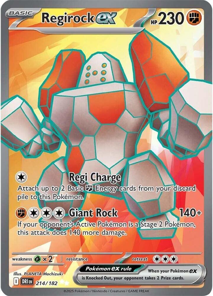Regirock ex 214/182 (SV10: Destined Rivals) - Holofoil