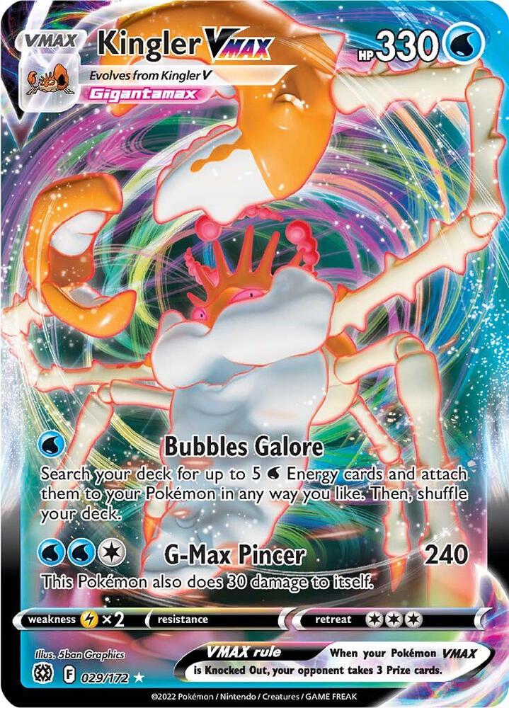 Kingler VMAX 029/172 (SWSH09: Brilliant Stars) - Holofoil