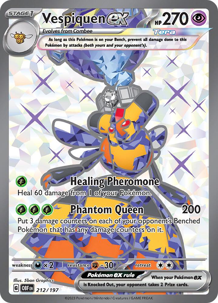 Vespiquen ex 212/197 (SV03: Obsidian Flames) - Holofoil