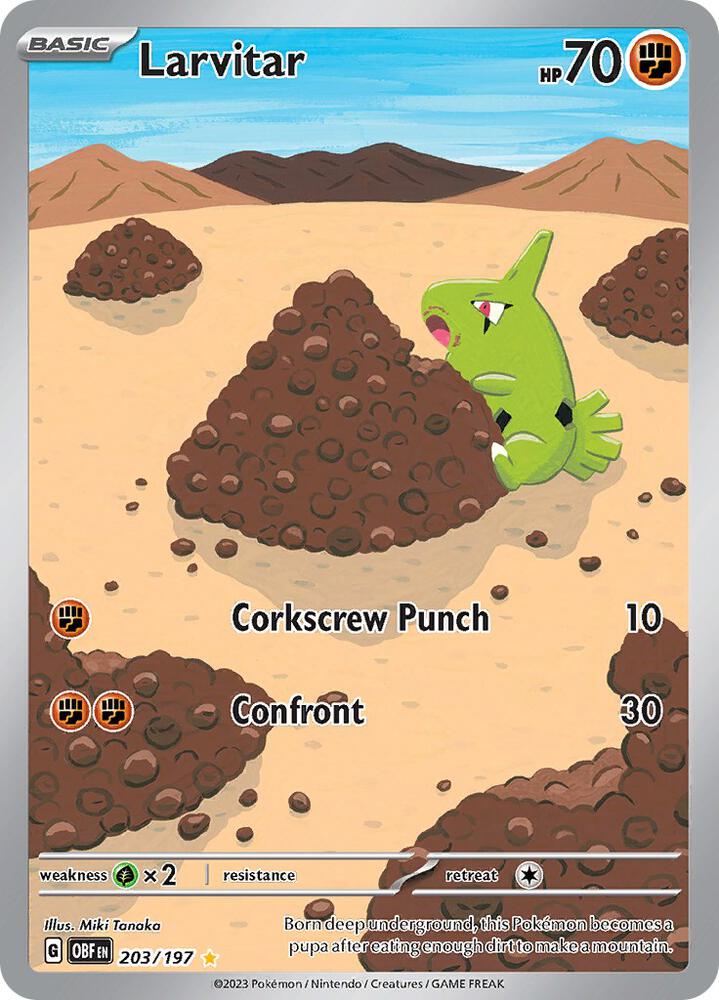 Larvitar 203/197 (SV03: Obsidian Flames) - Holofoil
