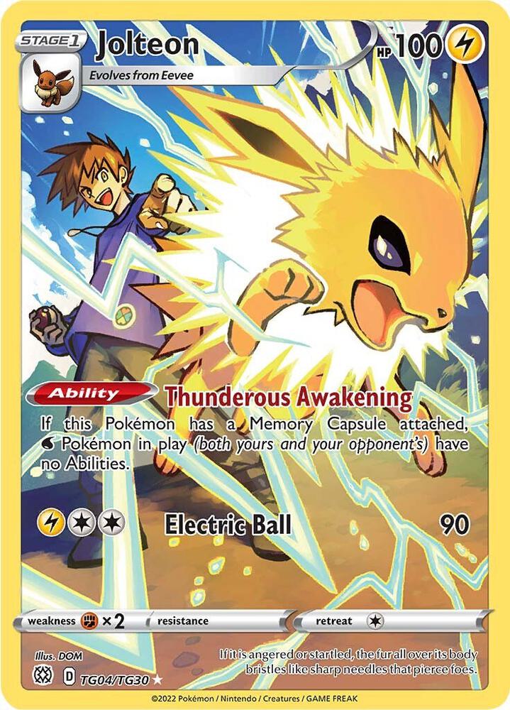 Jolteon TG04/TG30 (SWSH09: Brilliant Stars Trainer Gallery) - Holofoil