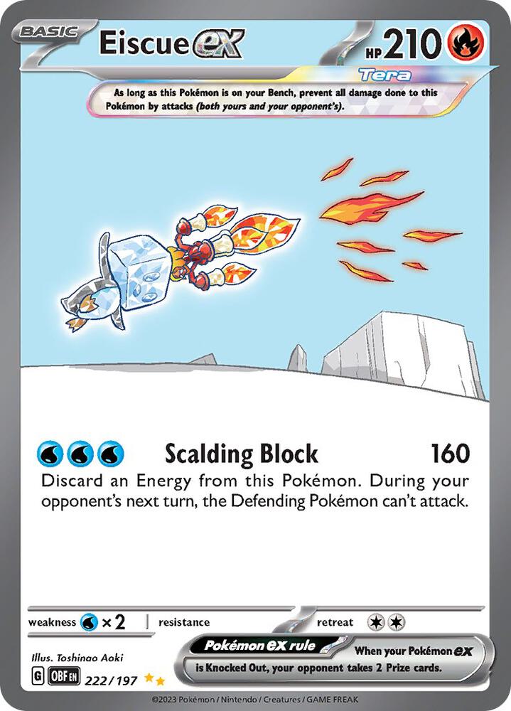 Eiscue ex 222/197 (SV03: Obsidian Flames) - Holofoil
