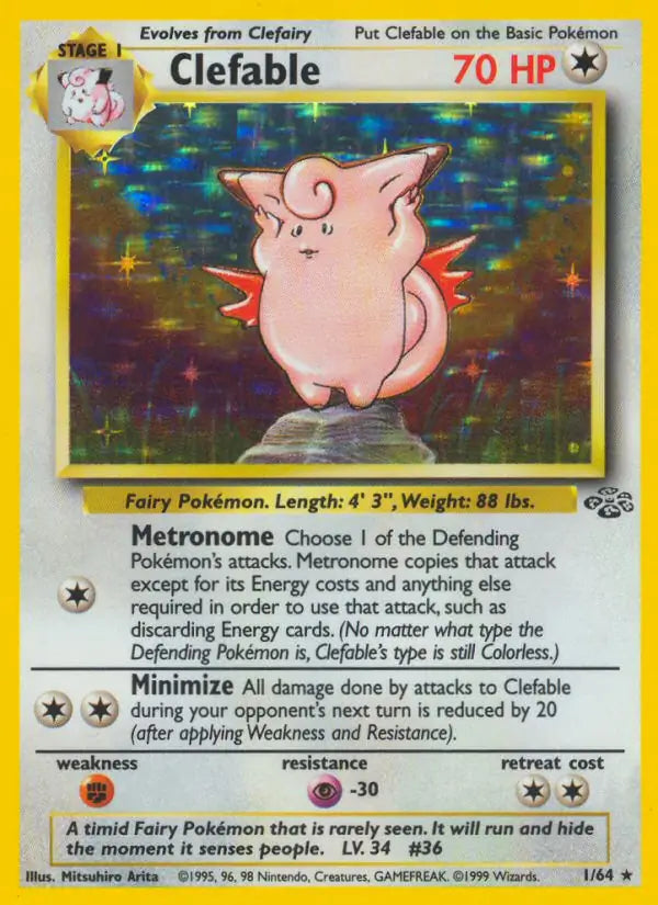 Clefable 01/64 (Jungle) - Unlimited Holofoil