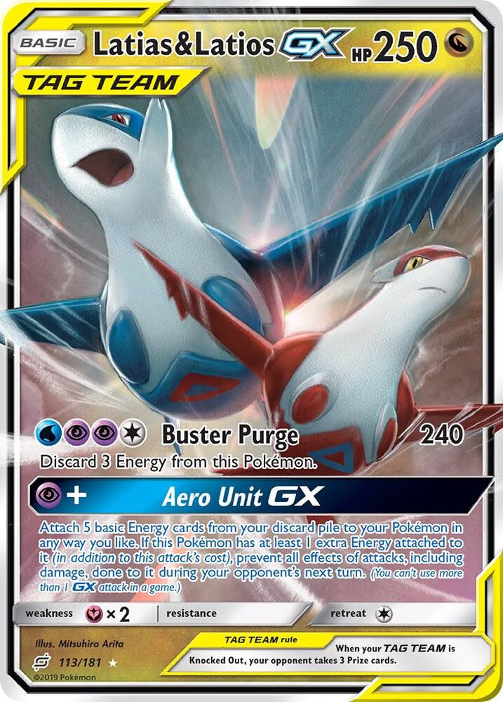 Latias & Latios GX 113/181 (SM - Team Up) - Holofoil