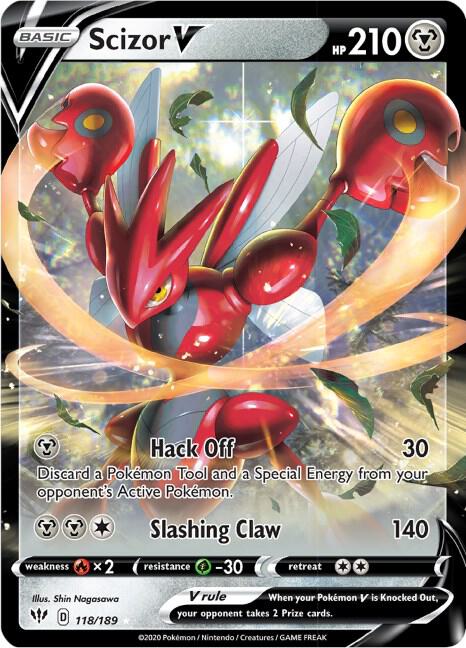 Scizor V 118/189 (SWSH03: Darkness Ablaze) - Holofoil