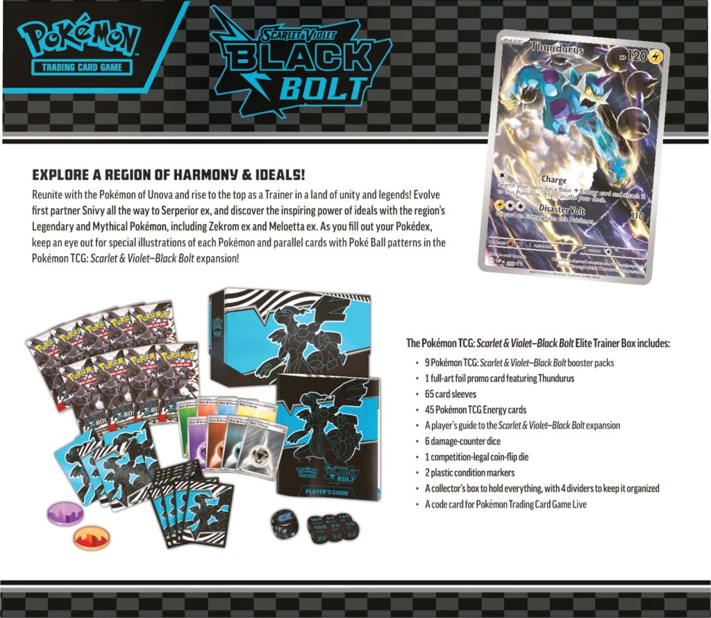 Pokemon TCG S&V Black Bolt Elite Trainer Box