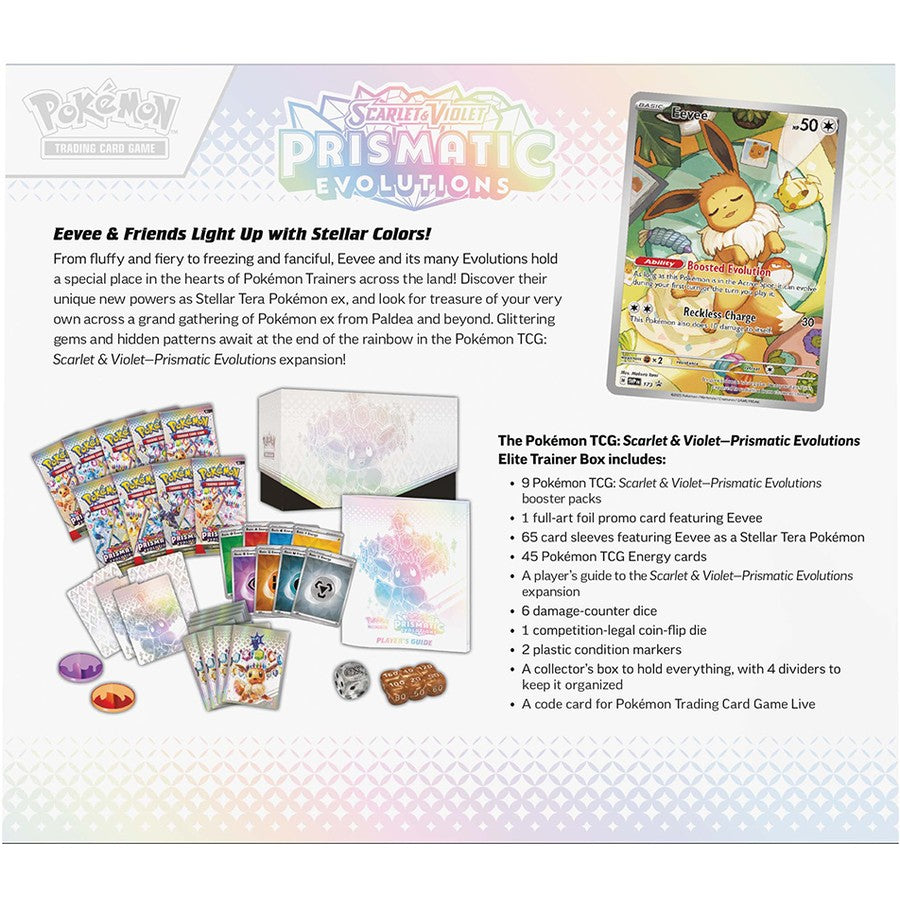 Pokemon TCG Scarlet & Violet Prismatic Evolutions Elite Trainer Box