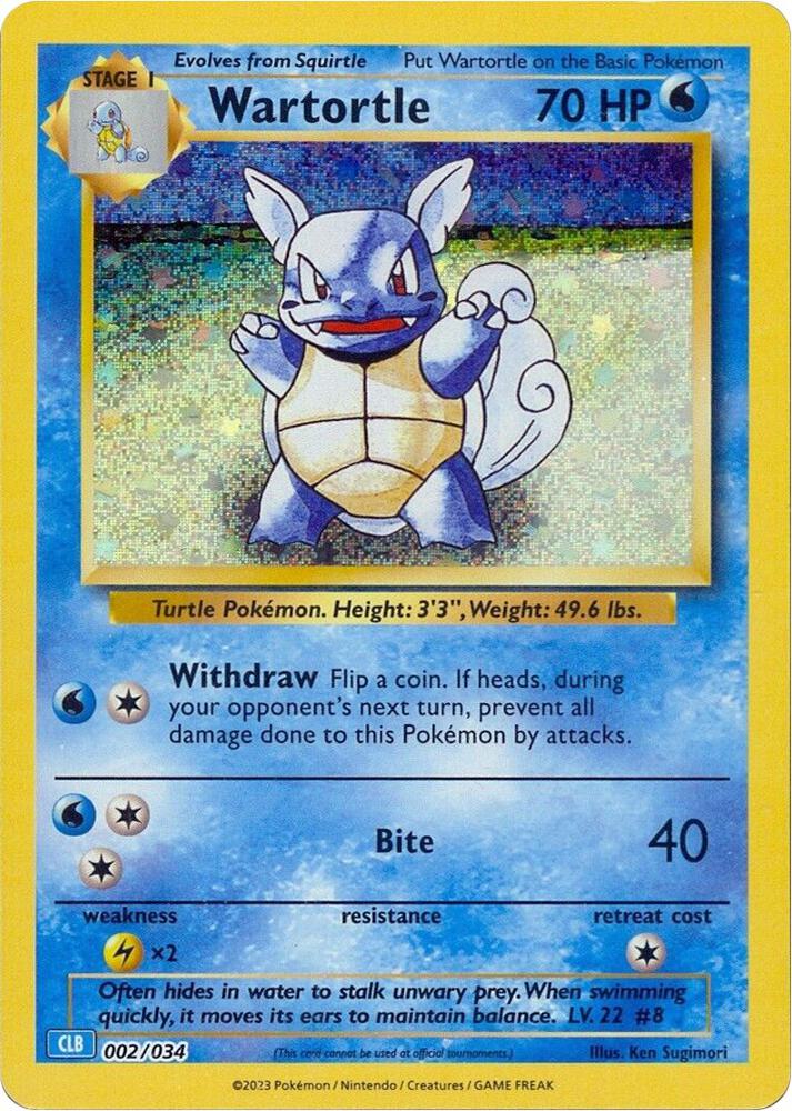 Wartortle 002/034 (Trading Card Game Classic) - Holofoil