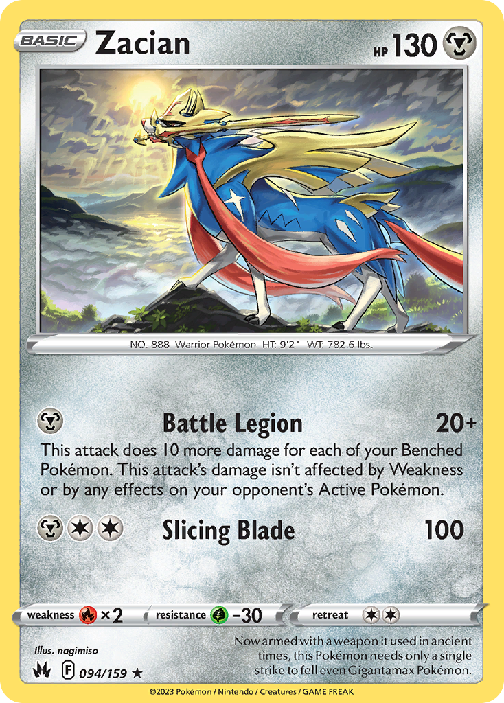 Zacian — Crown Zenith #94/159 (Holo Rare)