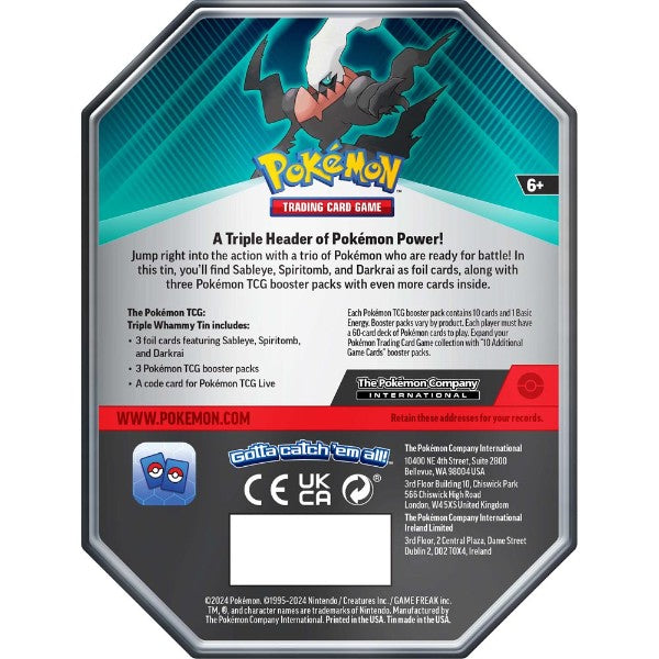 Pokemon TCG Triple Whammy Collector Tin (Assorted)