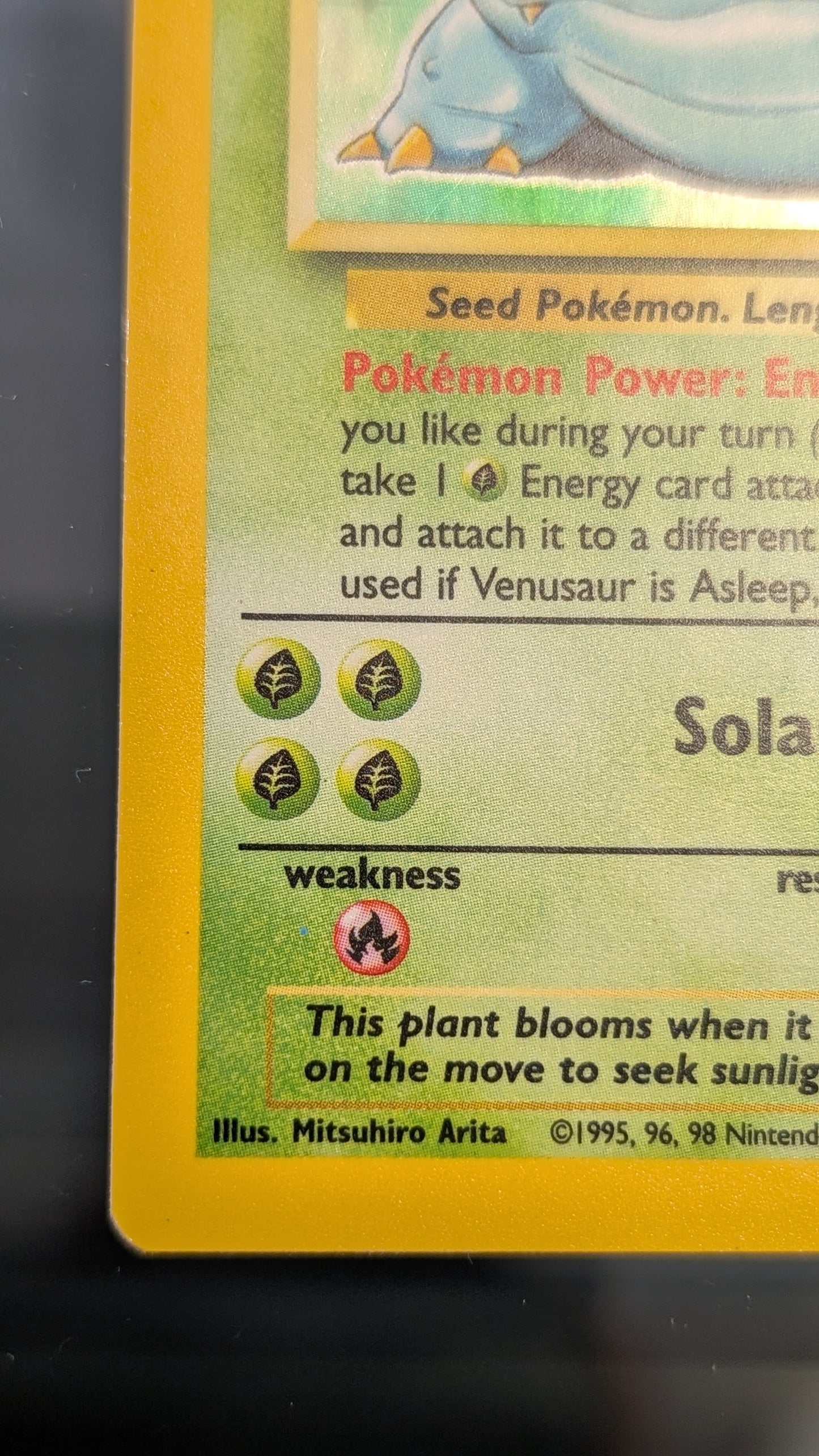 Pokemon TCG 1999 Base Set Unlimited Venusaur Holo Rare 15/102