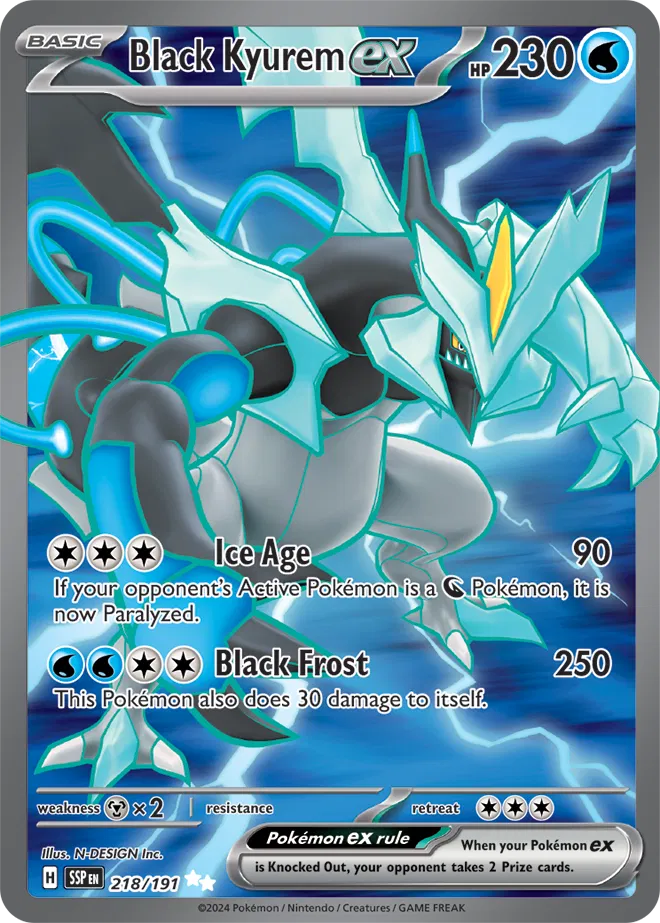 Black Kyurem ex - 218/191 - SV08: Surging Sparks (SSP)