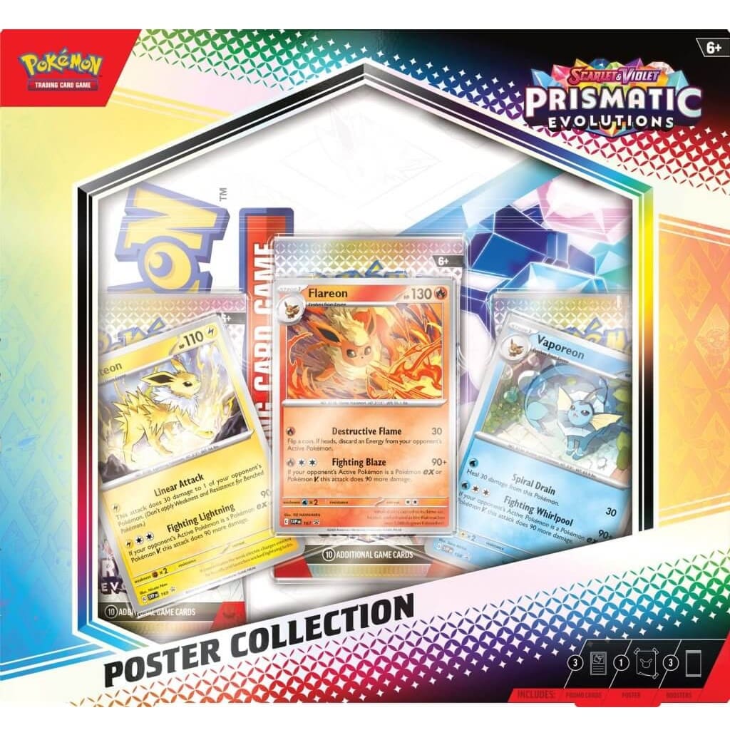 Pokemon TCG Scarlet & Violet Prismatic Evolutions Poster Collection