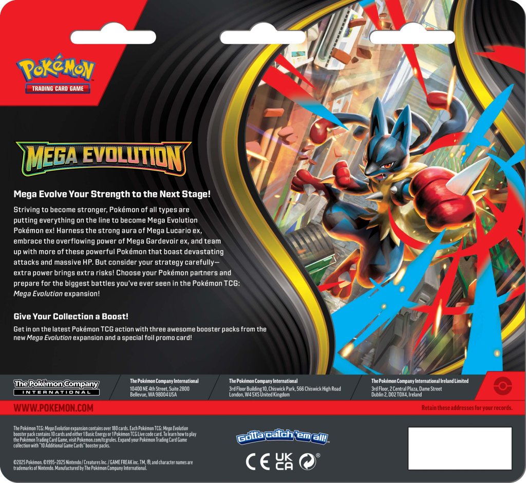 Pokemon TCG: Mega Evolution Three Booster Blister