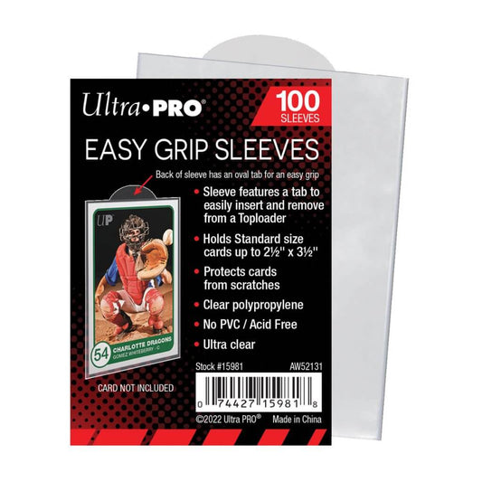 ULTRA PRO Card Sleeve - 2-1/2" X 3-1/2" Easy Grip Sleeves