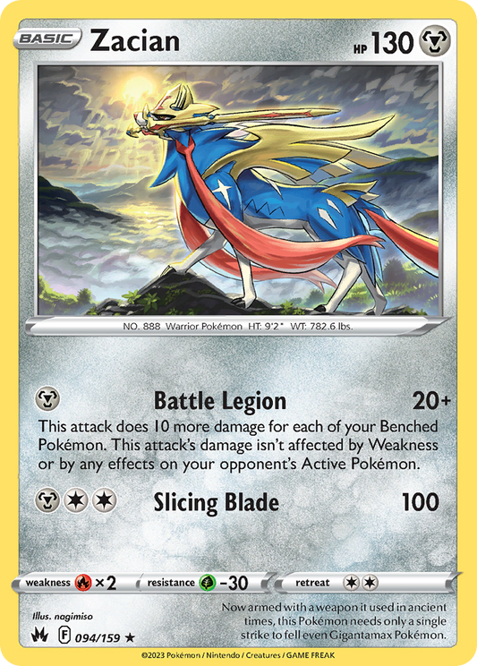Zacian — Crown Zenith #94/159 (Holo Rare)