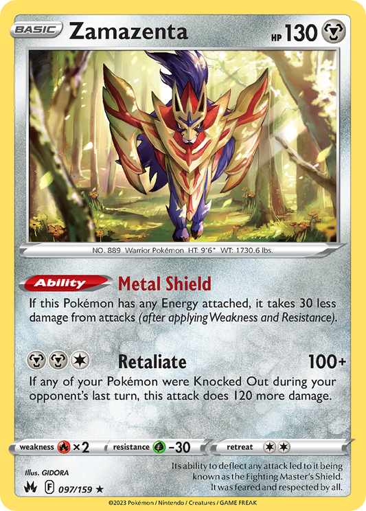 Zamazenta — Crown Zenith #97/159 (Holo Rare)