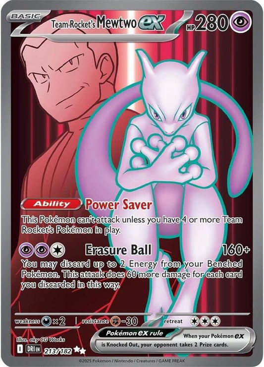 Team Rocket's Mewtwo ex Ultra Rare SV10: Destined Rivals 213/182 NM