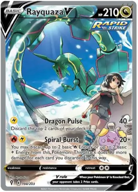 Pokemon TCG: Rayquaza V (Alternate Art) - SWSH07: Evolving Skies