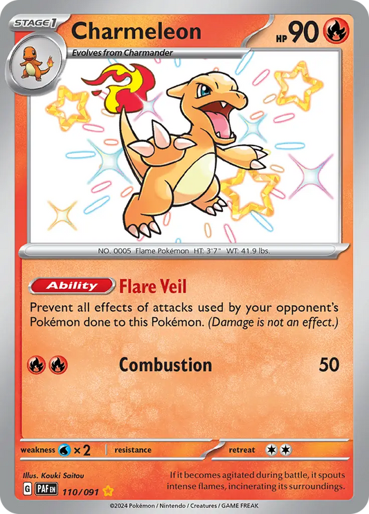 Pokemon TCG Scarlet & Violet Paldean Fates Chameleon Shiny Rare 110/091