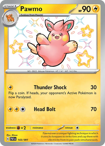 Pokemon TCG Scarlet & Violet Paldean Fates Pawmo 143/091