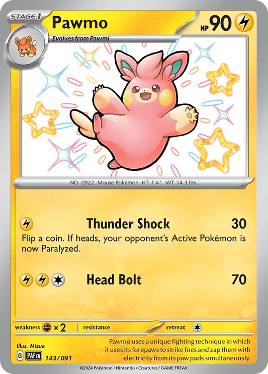 Pokemon TCG Scarlet & Violet Paldean Fates Pawmo 143/091